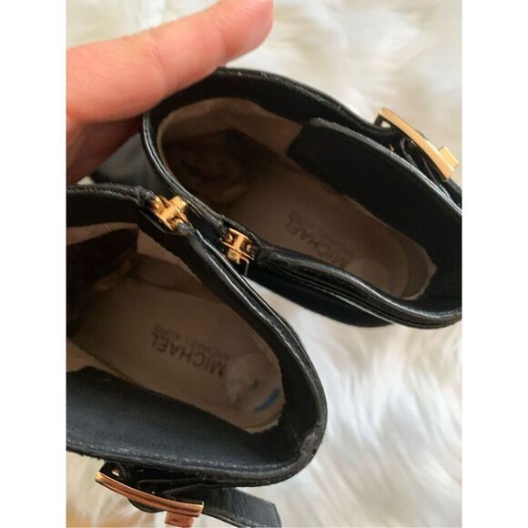 Michael Kors black suede and leather booties 4 inch heel size 7 1/2 - Picture 8 of 9